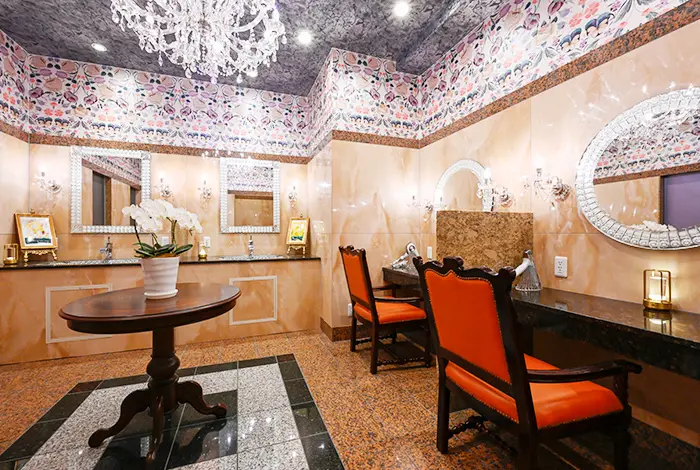 写真：女性用トイレ（パウダールーム付）