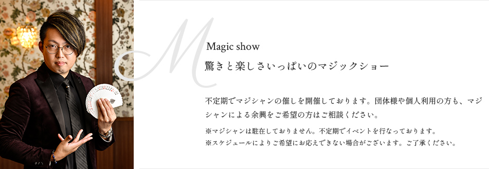 画像：驚きと楽しさいっぱいのマジックショー